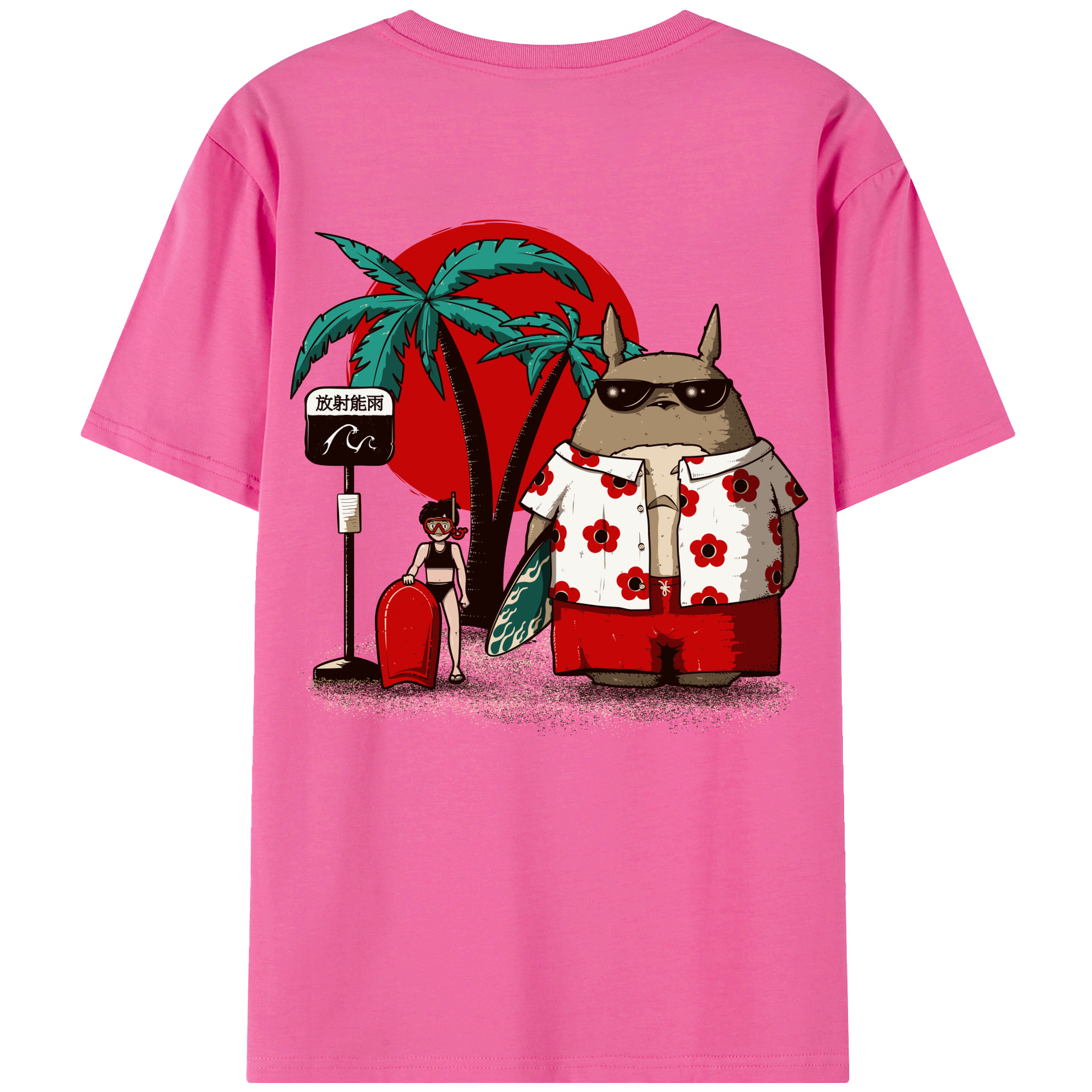 （画像用） となりのトトロ 草壁メイ 草壁サツキ My Neighbor Totoro Satsuki Kusakabe Mei Kusakabe レディース半袖Tシャツ(バックプリント)